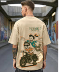 Men's Ginger Root Brown Dynamic Dosti Graphic Printed Oversized T-shirt