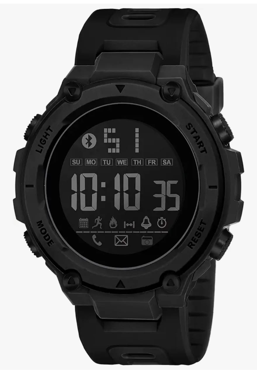 Shocknshop Digital Sports स्टाइलिश मल्टीफंक्शनल इलेक्ट्रॉनिक LED काला डायल कलाई घड़ी पुरुषों के लड़कों के लिए -WCH78