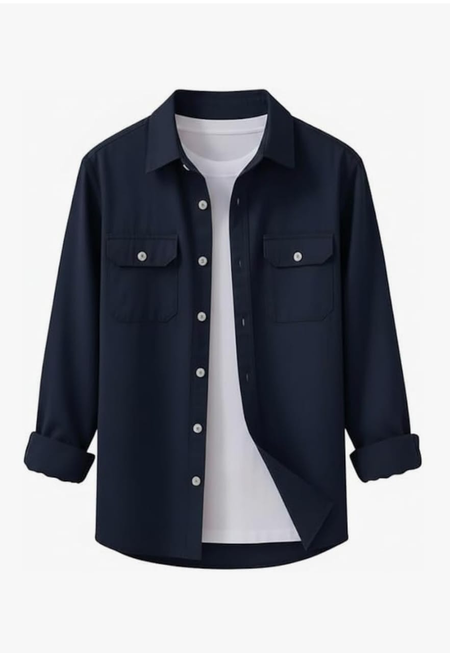 DEELMO पुरुषों की स्टाइलिश कॉटन ब्लेंड कैज़ुअल शर्ट || फुल स्लीव बटन-डाउन शर्ट डुअल फ्लैप पॉकेट के साथ || आरामदायक हवा पार होने योग्य फ़ैब्रिक || कैज़ुअल ऑफिस और आउटिंग वियर के लिए बिल्कुल सही