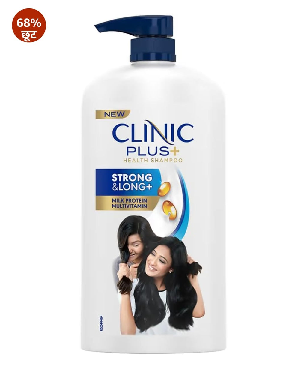CLINIC PLUS मजबूत और लंबा शैम्पू, 1 LTR, बाल विकास और शक्ति के लिए, दूध प्रोटीन और मल्टीविटामिन के साथ, फॉर्मूला को मजबूत करना