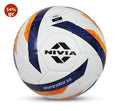 Nivia Dominator 3.0 फुटबॉल, मैच बॉल, 32 पैनल, टिकाऊ और सॉफ्ट PU लेदर, ब्यूटाइल फैब्रिक घायल मूत्राशय, फीफा बेसिक, प्राकृतिक और कृत्रिम घास दोनों पर खेलने के लिए (मल्टीकलर, साइज़ - 5)