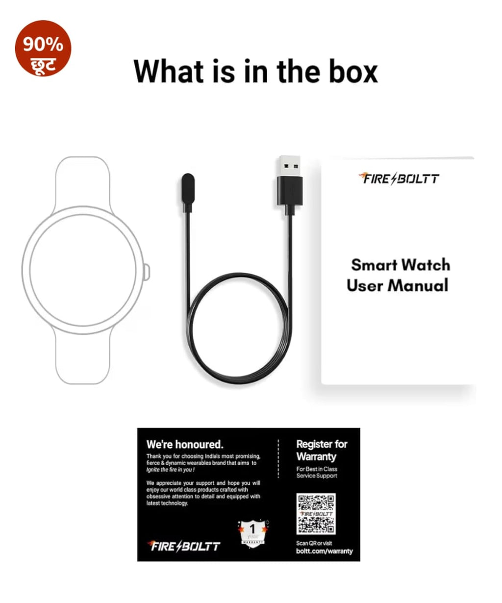 Fire‑Boltt Phoenix Pro राउंड स्मार्ट वॉच 1.39″ Bluetooth कॉलिंग, AI वॉयस असिस्टेंट, SpO2 और हार्ट रेट मॉनिटर, 120+ स्पोर्ट्स मोड, IP67 वाटरप्रूफ मेटल स्मार्ट वॉच पुरुषों और महिलाओं के लिए - सिल्वर