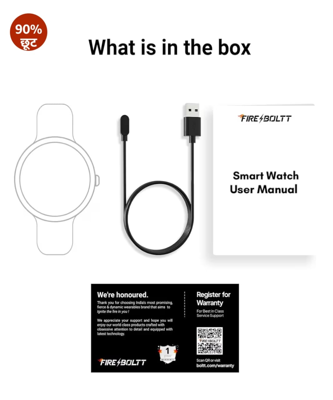 Fire‑Boltt Phoenix Pro राउंड स्मार्ट वॉच 1.39″ Bluetooth कॉलिंग, AI वॉयस असिस्टेंट, SpO2 और हार्ट रेट मॉनिटर, 120+ स्पोर्ट्स मोड, IP67 वाटरप्रूफ मेटल स्मार्ट वॉच पुरुषों और महिलाओं के लिए - सिल्वर