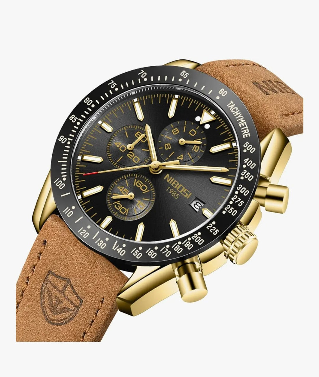 NIBOSI पुरुषों की घड़ी एनालॉग सिलिकॉन क्वार्ट्ज कलाई घड़ी पुरुषों के लिए व्यापार निविड़ अंधकार खेल स्टेनलेस स्टील पोशाक घड़ी के साथ