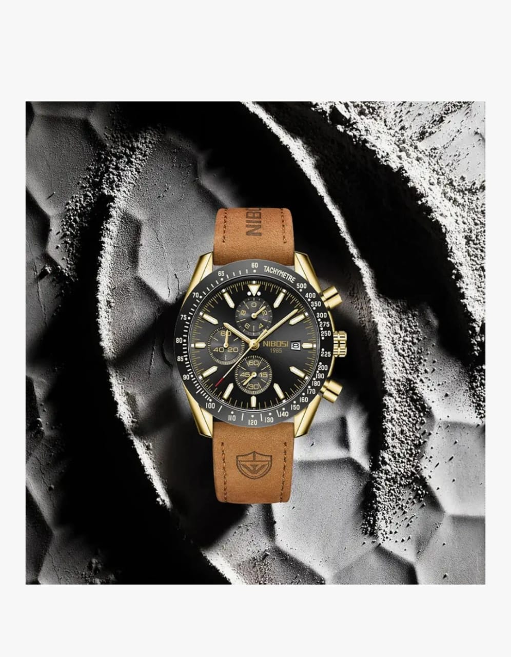 NIBOSI पुरुषों की घड़ी एनालॉग सिलिकॉन क्वार्ट्ज कलाई घड़ी पुरुषों के लिए व्यापार निविड़ अंधकार खेल स्टेनलेस स्टील पोशाक घड़ी के साथ