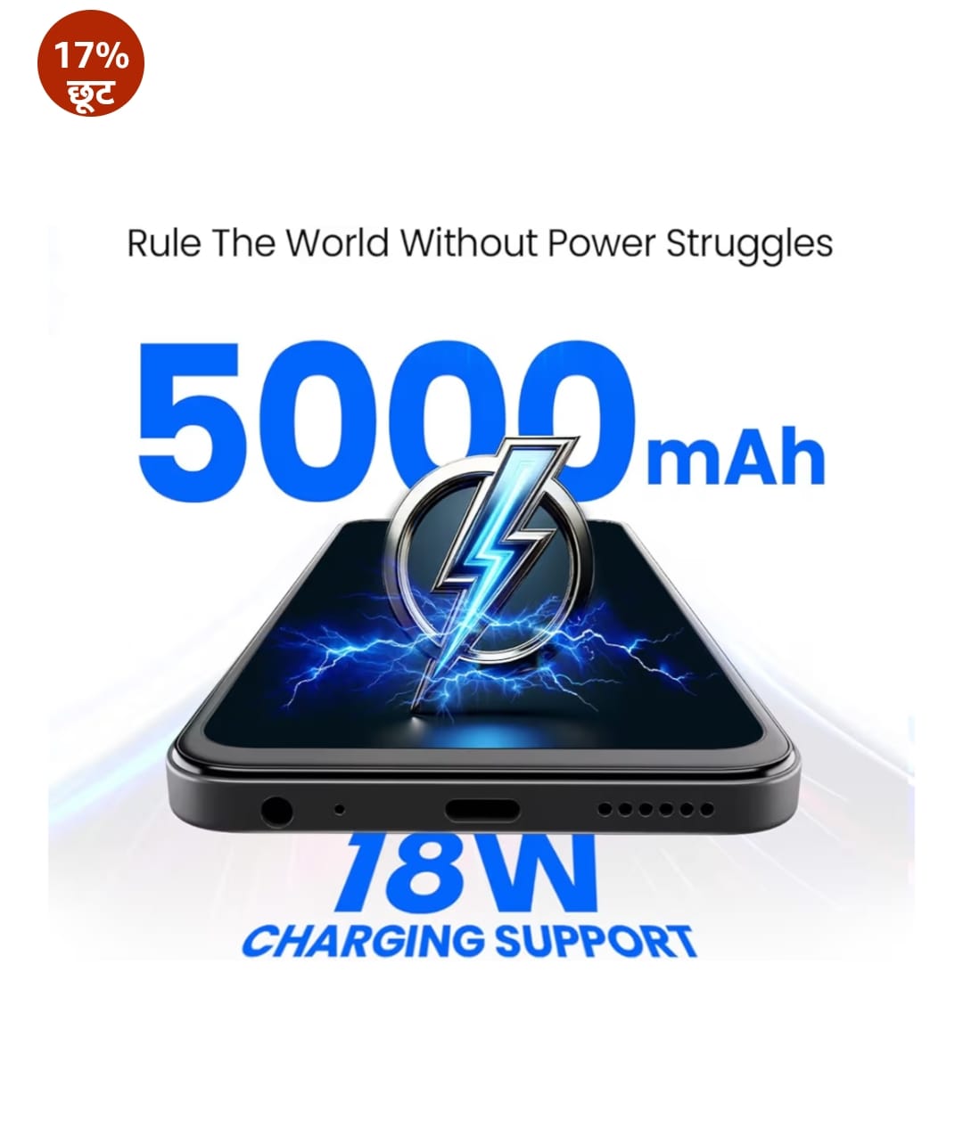 TECNO स्पार्क 30C 5G (मिडनाइट शैडो, 4GB+64GB) | D6300 5G प्रोसेसर | 5000 mAh की बैटरी | NFC, IR रिमोट | Dolby Atmos