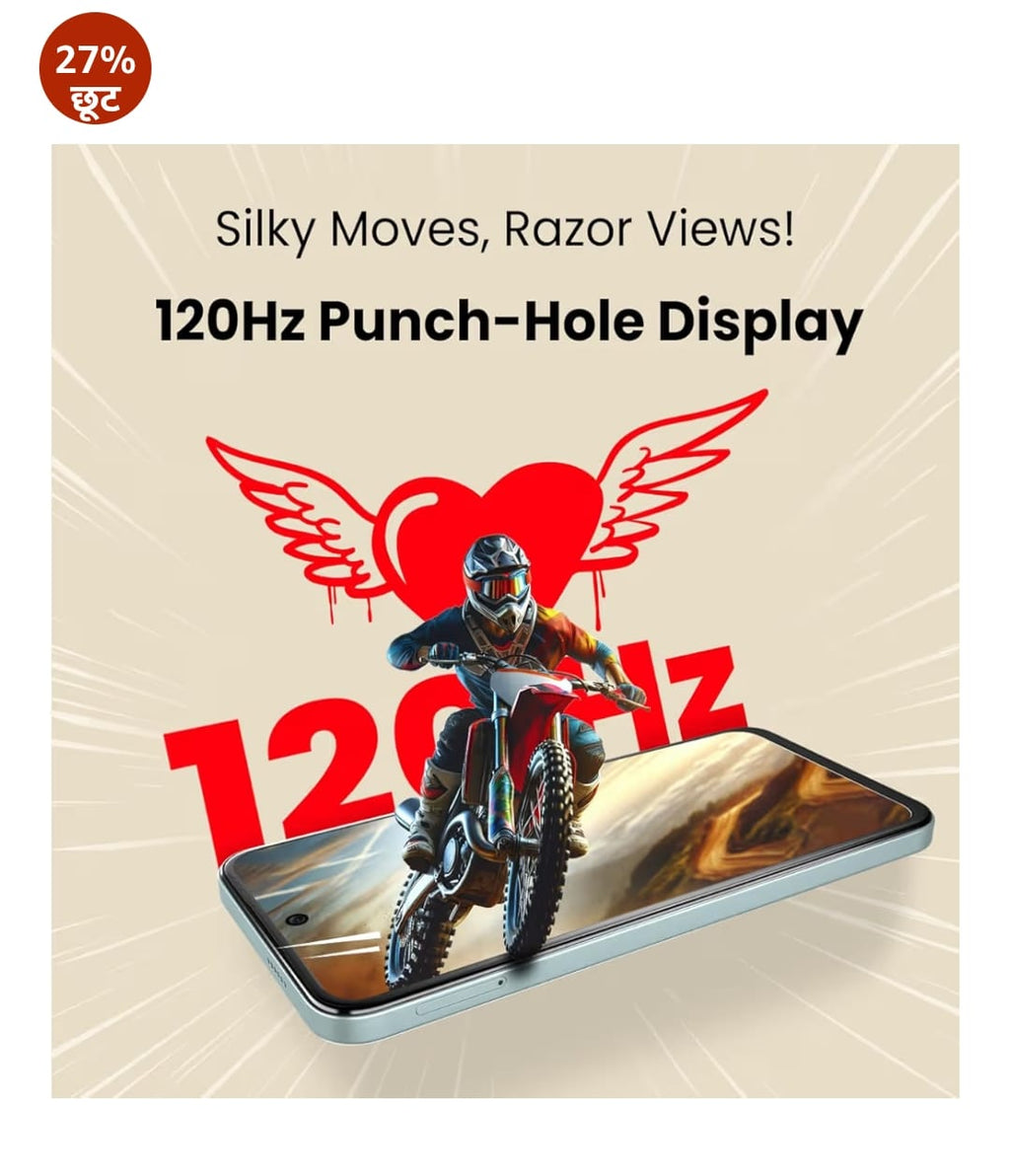 Tecno POP 9 5G (Azure Sky, 8GB+128GB) | D6300 5G प्रोसेसर | 48MP Sony AI कैमरा | 4+ ईयर लैग फ़्री फ़्लुएंसी |5000 mAh बैटरी |ड्युअल स्पीकर |