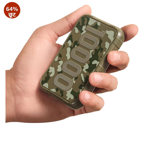 Ambrane 10000mAh Power Bank,Rugged & Slim,22.5W Fast Charging,Compact & Travel-Friendly,USB Type-C Input Output,PD & QC,Compatible with iPhone,Samsung,Oneplus & All Android (Force 10K,Dark Green)