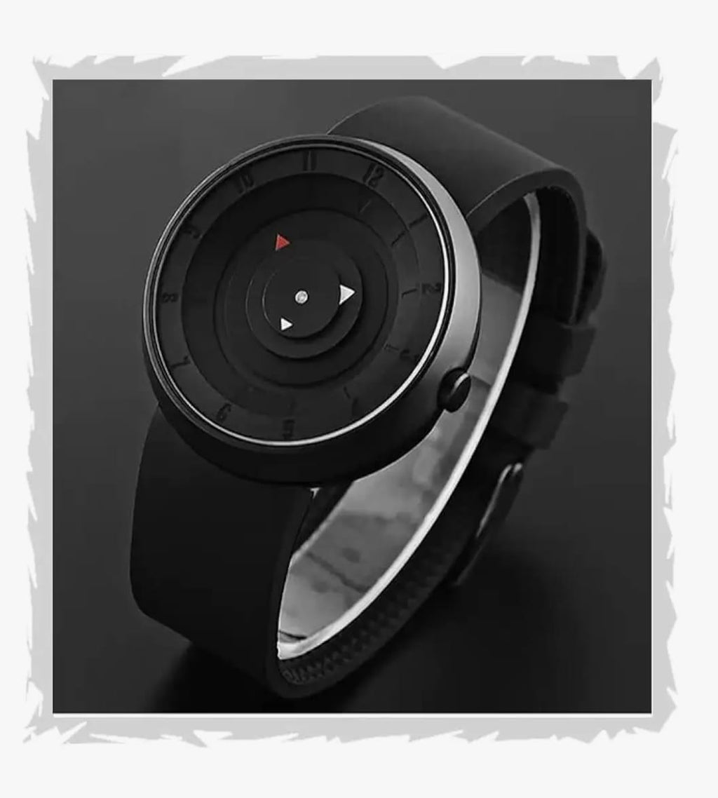 Acnos Polyurethane प्रीमियम ब्रांड एरो Blk तीर लड़कों के लिए काले डायल कलाई घड़ी लड़कों के लिए एनालॉग घड़ी 1 का पैक, काला बैंड, काला, क्लासिक