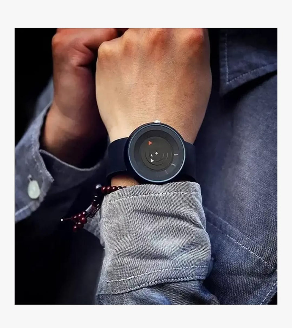 Acnos Polyurethane प्रीमियम ब्रांड एरो Blk तीर लड़कों के लिए काले डायल कलाई घड़ी लड़कों के लिए एनालॉग घड़ी 1 का पैक, काला बैंड, काला, क्लासिक