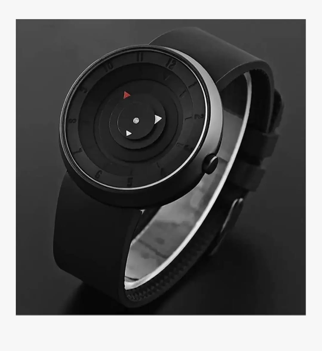 Acnos Polyurethane प्रीमियम ब्रांड एरो Blk तीर लड़कों के लिए काले डायल कलाई घड़ी लड़कों के लिए एनालॉग घड़ी 1 का पैक, काला बैंड, काला, क्लासिक