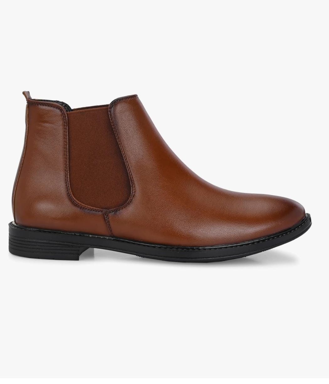 AADI पुरुषों के सिंथेटिक चमड़े हल्के आरामदायक फैशनेबल आउटडोर आरामदायक जूते चेल्सी जूते पर पर्ची