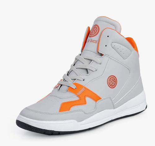 Bacca Bucci® Urban Retro Series पुरुषों के लिए फैशन स्नीकर्स-कोरियाई स्टाइल मिड टॉप व्हाइट शूज़ पुरुषों के लिए