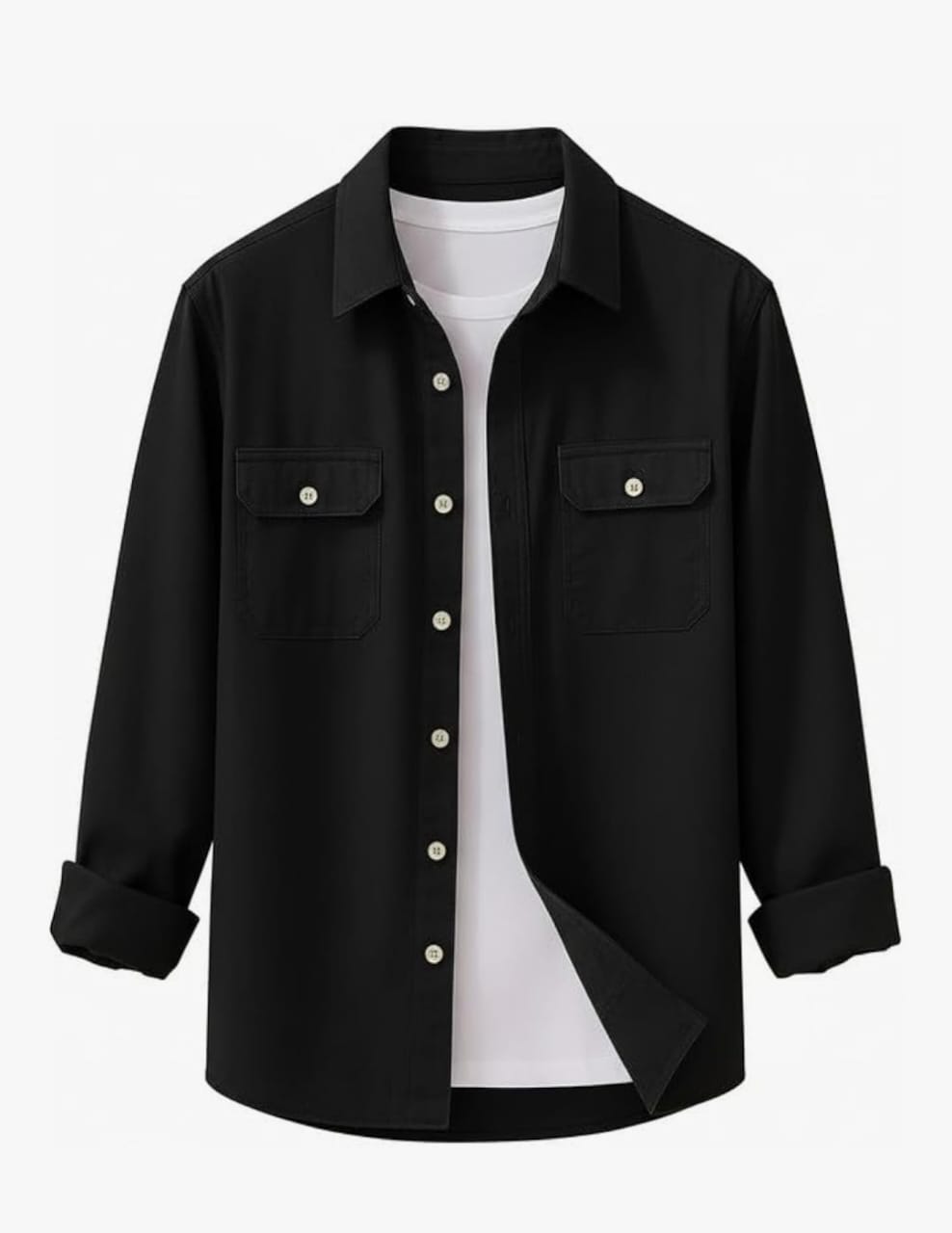 DEELMO पुरुषों की स्टाइलिश कॉटन ब्लेंड कैज़ुअल शर्ट || फुल स्लीव बटन-डाउन शर्ट डुअल फ्लैप पॉकेट के साथ || आरामदायक हवा पार होने योग्य फ़ैब्रिक || कैज़ुअल ऑफिस और आउटिंग वियर के लिए बिल्कुल सही