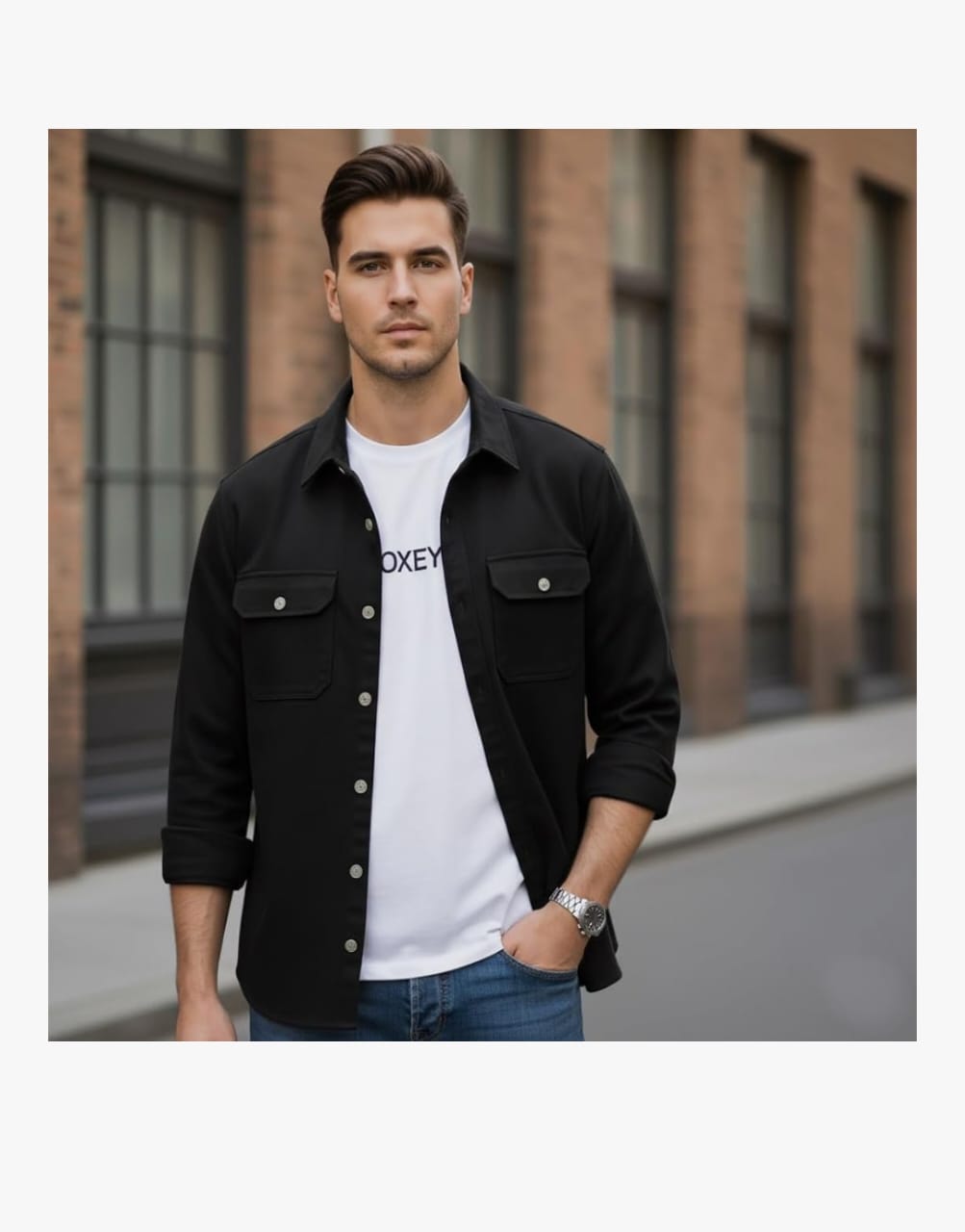 DEELMO पुरुषों की स्टाइलिश कॉटन ब्लेंड कैज़ुअल शर्ट || फुल स्लीव बटन-डाउन शर्ट डुअल फ्लैप पॉकेट के साथ || आरामदायक हवा पार होने योग्य फ़ैब्रिक || कैज़ुअल ऑफिस और आउटिंग वियर के लिए बिल्कुल सही