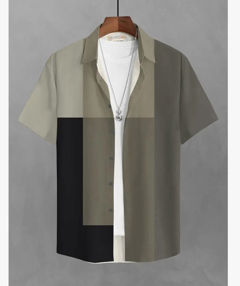 BULLMER ट्रेंडी रेगुलर फिट प्रिंटेड कॉज़ल शर्ट पुरुषों के लिए - 1 का पैक