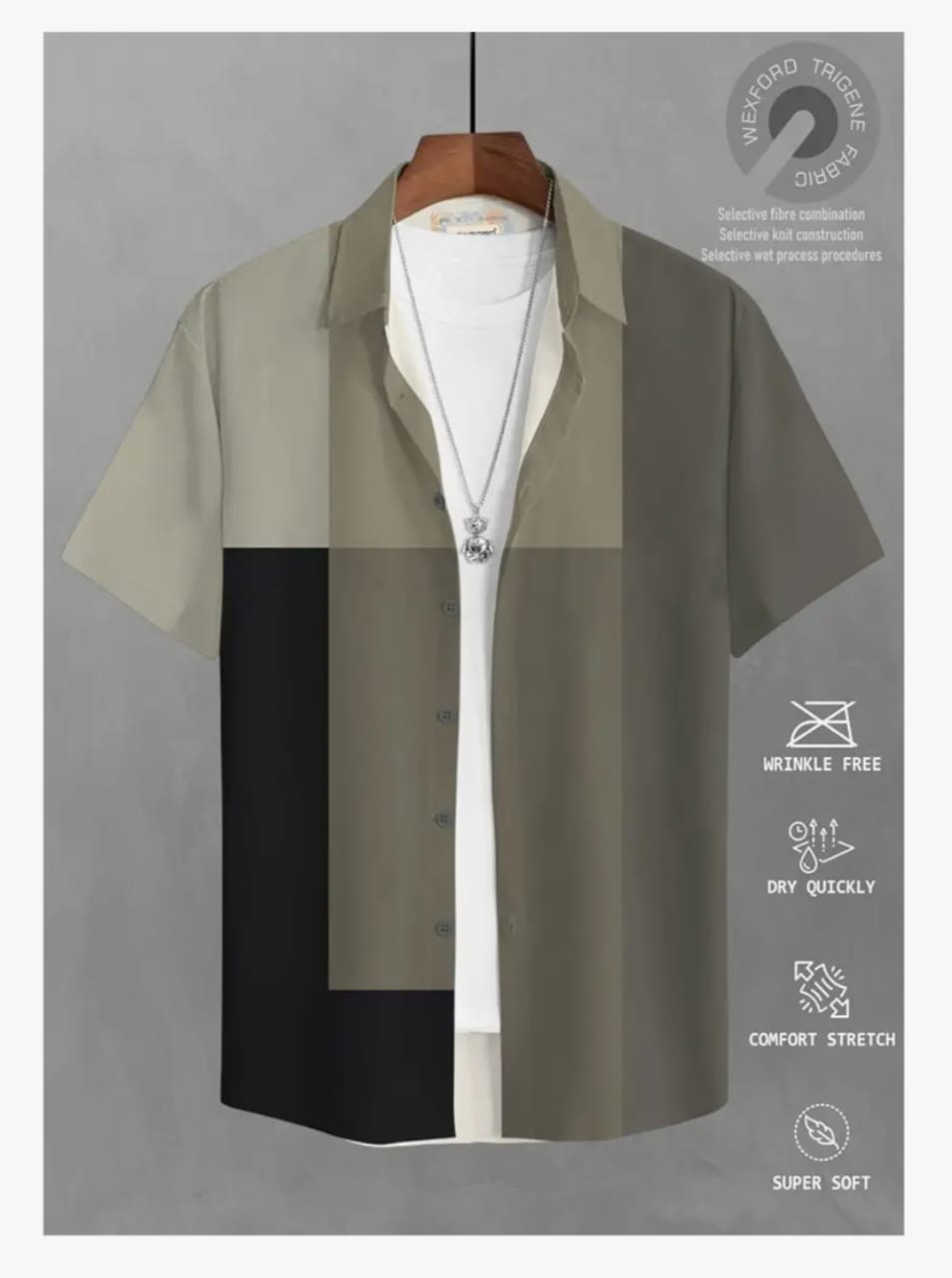 BULLMER ट्रेंडी रेगुलर फिट प्रिंटेड कॉज़ल शर्ट पुरुषों के लिए - 1 का पैक